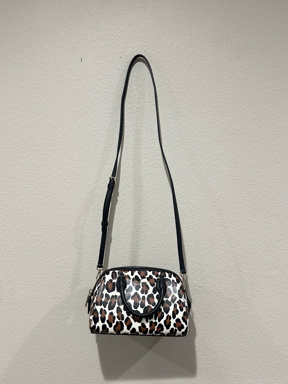 Kate spade Madison spotted leopard duffle crossbody bag